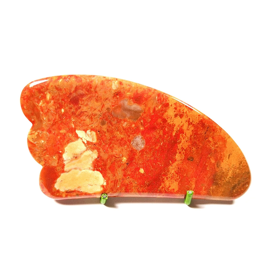 Huiying Hot Sale Mookaite jasper Stone Gua Sha Board Claw Tool for Anti Aging