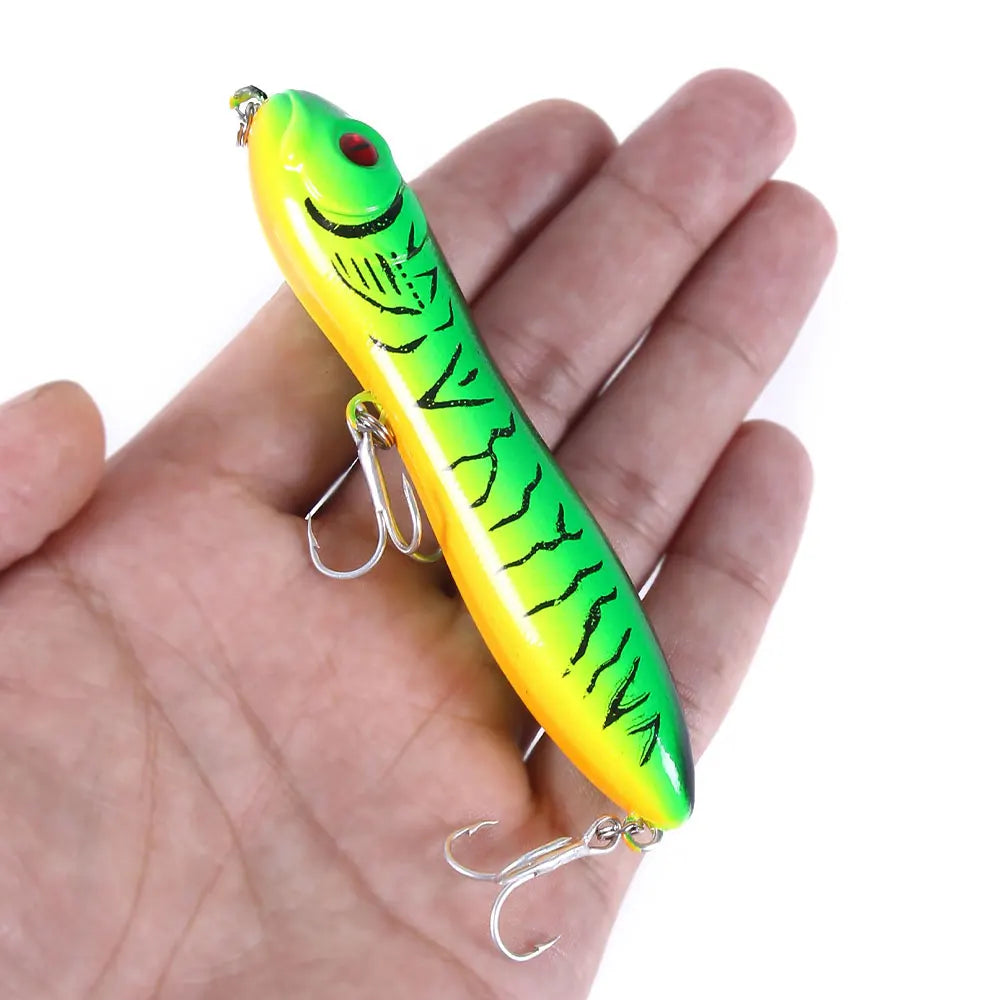 Floating Pencil Fishing Lure Artificial Hard Bait 8# Colors Lure Bait Pencil for Bass Fishing