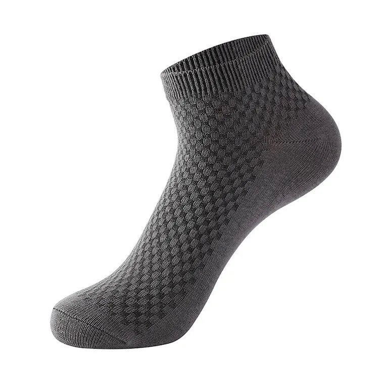Men's New Summer Bamboo Fiber Anti-Slip Breathable Woven Seamless Ankle Socks Wholesale