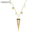 LUOTEEMI Trendy Women Accessories Customised Necklaces CZ Trendy Personalized Wholesale Jewelry