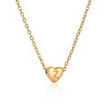 BM Eco-friendly Non Tarnish Kolye Stainless Steel Initial Heart Pendant Necklace