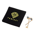 Personalized Black Velvet Jewelry Pouch with Button Closure Custom Gold Metallic Logo Print for Personal Gifts
