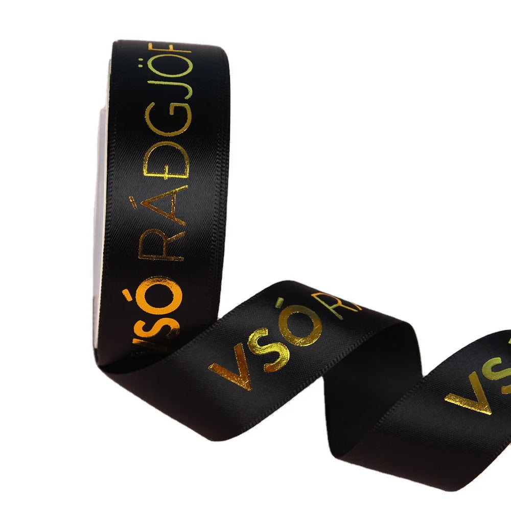 Custom Printed logo Ribbon Personalized Garment & Processing Accessories Ribbon Factory Wholesale 1 Inch Flower Ribbon