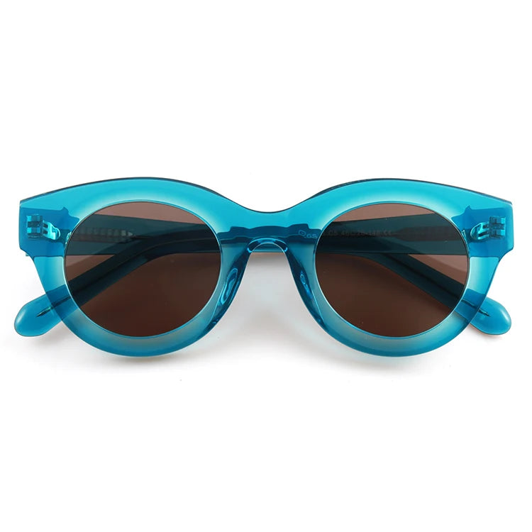 Customized Oem Log TAC Polarized Lenses Sunglasses Men Women Shades Frame Newest Design Small Round Handmade Acetate Sunglasses
