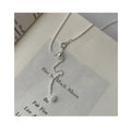 Korean Style 925 Sterling Silver Single CZ Zircon Inlay Braided Chain Necklace for Women