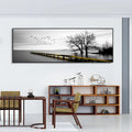 Large Canvas Painting Living Room Decorative Black White Posters Abstract Landscape Paintings