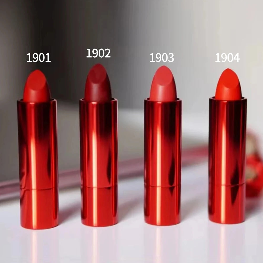 Herbicos Korean Four-color Lipstick Set Custom Lipstick Gift Box Packaging Pure Natural Rose Extract Embellished Red Lipstick