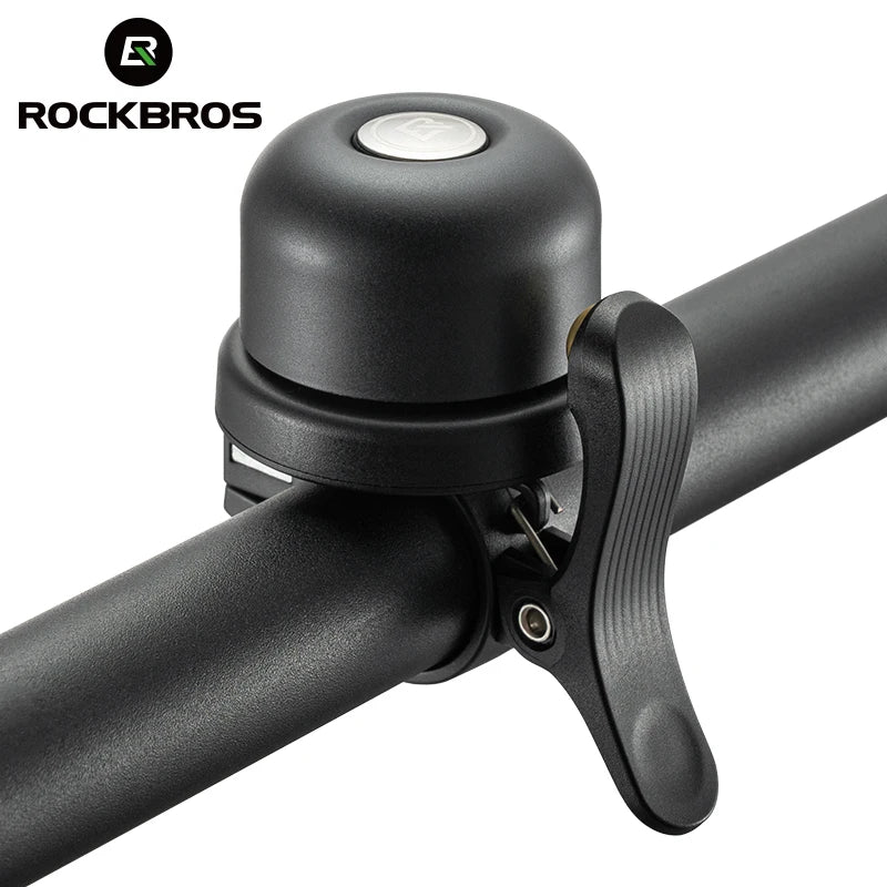 ROCKBROS Bicycle Accessories Classic Retro Bicycle Bell Copper for Airtag Super Loud Portable Alarm Safety Bike Handlebar Bell