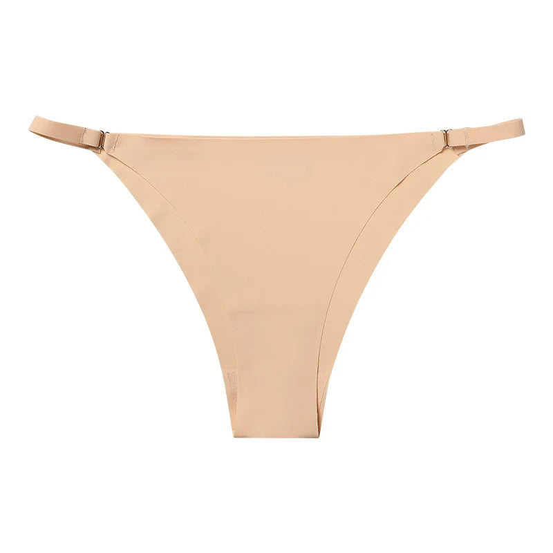 Women's Sexy Lingerie One-Piece Seamless Cotton and Nylon G String Panties Low Waist Light Control XL Size Number Pattern