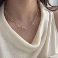 Ins Summer New Diy S925 Silver Natural Healing Crystal Jewelry Black Gold Super Seven Clear Quartz Necklace