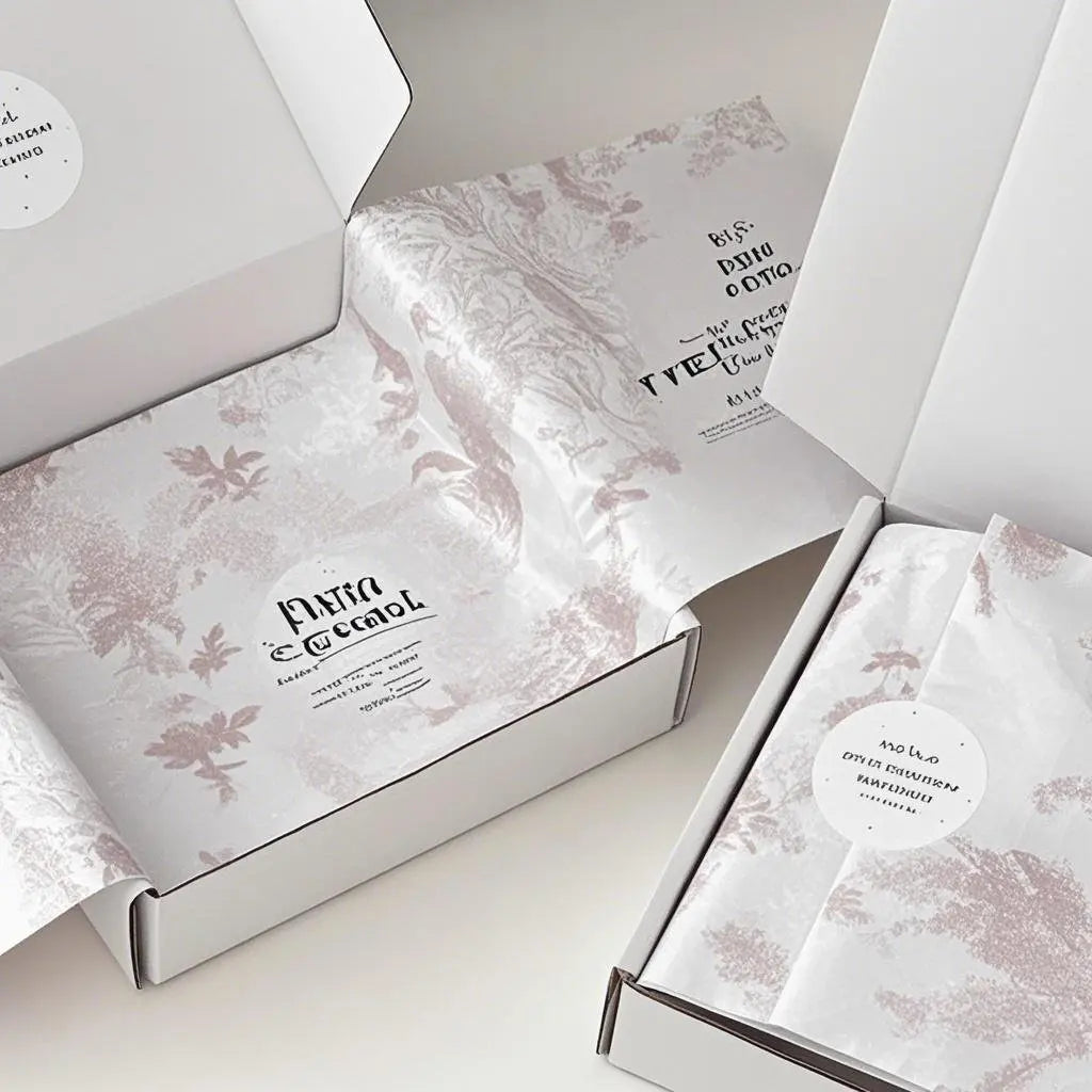 Abstract Tissue Paper with Custom Branding for Artistic Fashion Wrapping