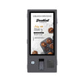 Black 32 Inch Self Service Pick up Fastfood Payment Kiosk Machine With QR Scanner POS Slot Ticket 80mm Printer for Hospitality