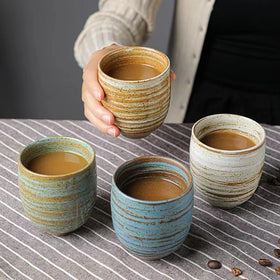 Customised Logo Eco-Friendly Minimalist Ceramic Coffee Cups 250ml for Restaurant Use