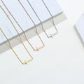 European and American Fashion Sideways Small Cross Necklace Gold Plated Stainless Steel Cross Pendant Necklace