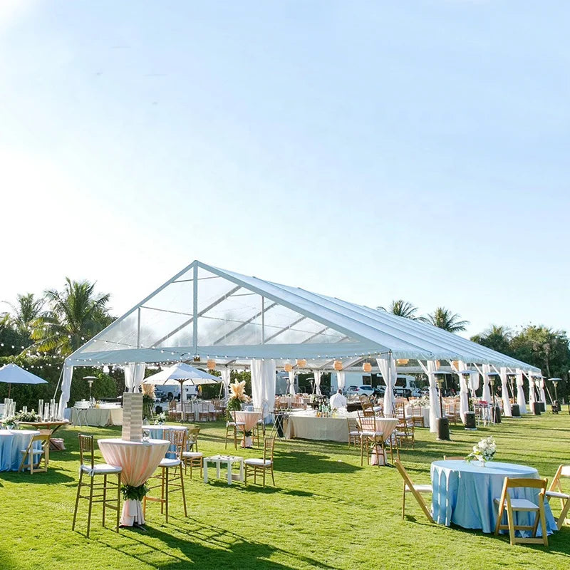 Outdoor 20x50M Transparent Marquee Tent Waterproof Aluminum Frame for Restaurant