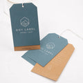 Paper Hangtag Supplier Custom Brand Logo Garment White Cardboard Hang Tag With String and Safety Pin