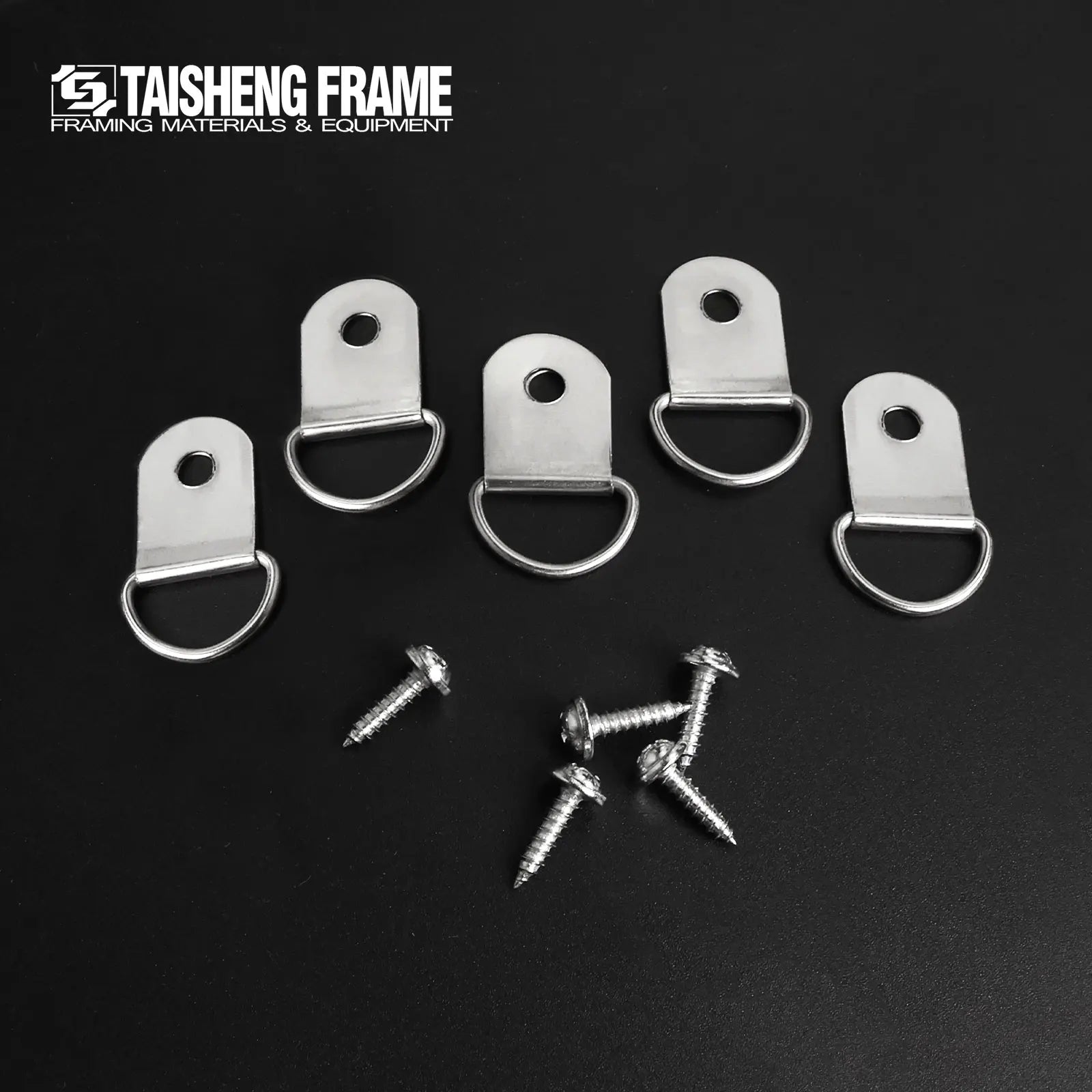 TS-K025 D Ring Picture Hangers with Screws - 20Pack D Rings Picture Hang Solutions Hardware Kits