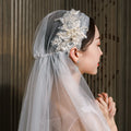 2020 New Release Elegant Bridal Veil Hat with Long Soft Yarn Wedding Dress Veil Illusions Bridal Tiaras Veil Set
