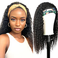 Unprocessed Cheap Brazilian Virgin Hair Headband Wig Human Hair Selling Headband None Lace Kinky Curly Human Hair WigS in Stock