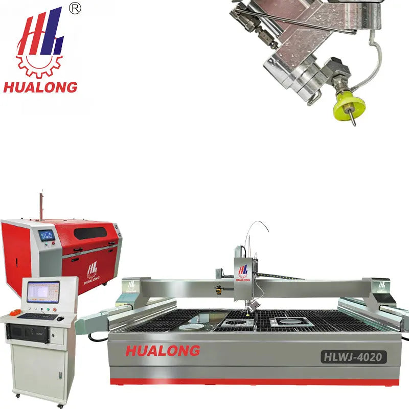 HUALONG Stone Machinery HLRC-4020 Marble Water Jet Cutters Stone Cutting Machine 5 Axis Water Jet Cutting Machine for Graniet