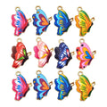 Alloy Enamel Butterfly Charms Pendant for Earrings Bracelets Necklace DIY Making Jewelry Making Accessories
