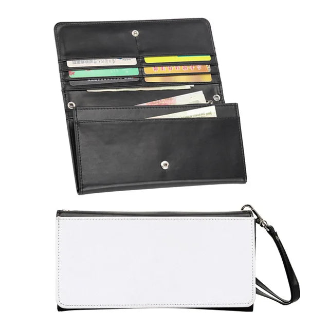PU Leather Women Sublimation Wristlets Wallets Blank Personalized Popular Wristlet Handbag