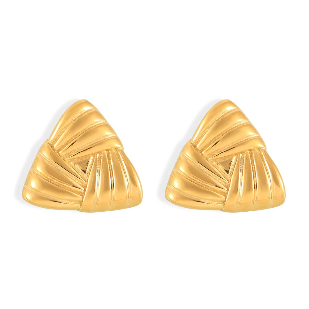 Fade Resistant Personality Women S Stainless Steel Earrings Multi Layer Versatile Lightweight for Daily Wear Street Style Party