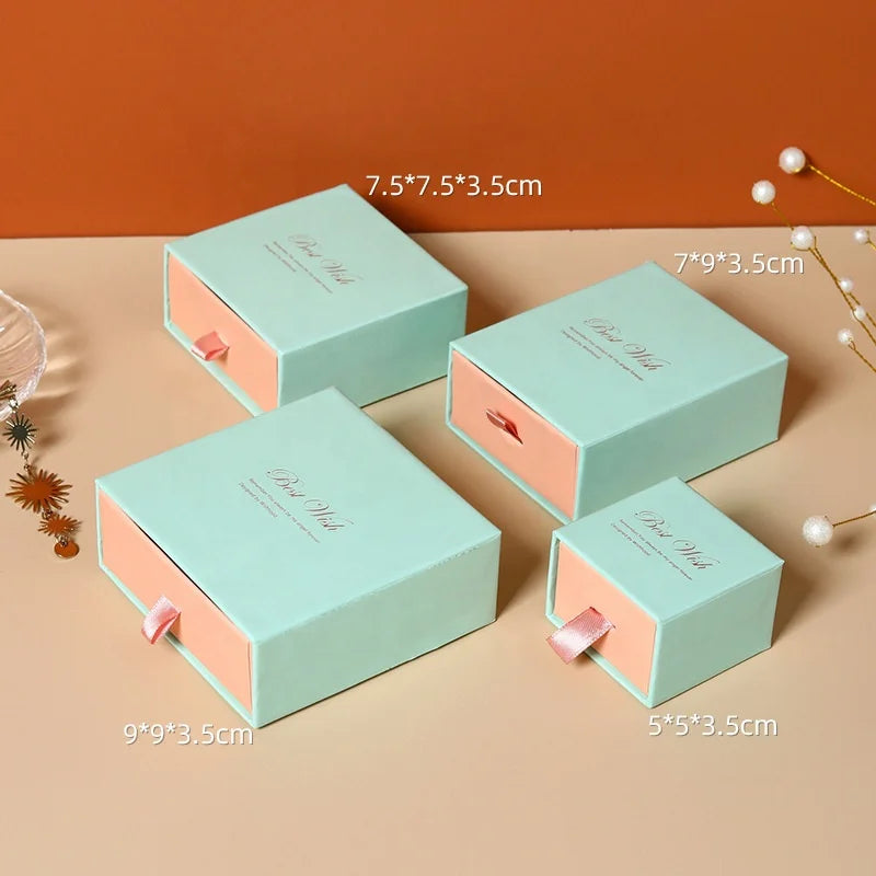 BECAN 24 Hours Online Custom Jewelry Box Jewelry Packaging Box Pink Jewelry Box Packaging -