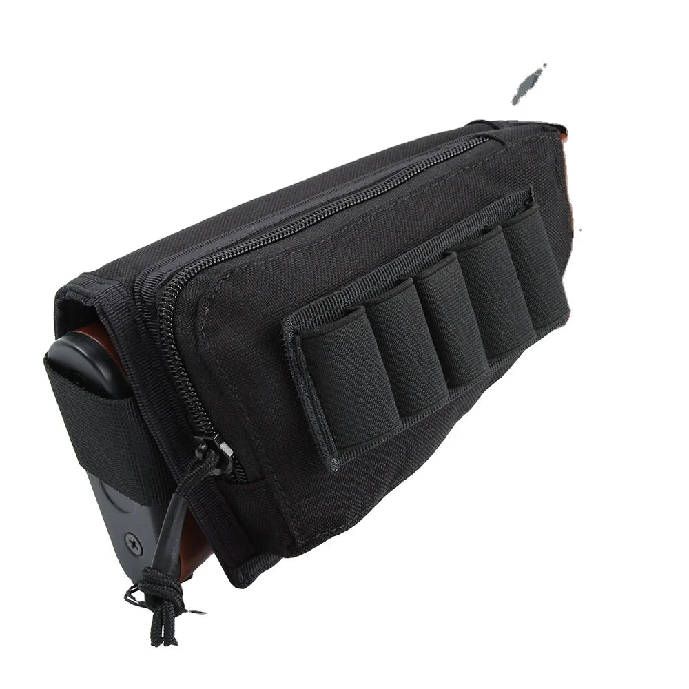 Adjustable 500D Nylon Cheek Rest Riser Pad with Side Storage Mag Holder Pouch