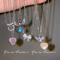 Fashion Jewelry Necklace Stainless Steel Waterproof Zircon Butterfly Heart Moonstone Pearl Pendant Charms Necklaces for Women