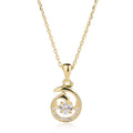 Fashionable 925 Sterling Silver Dolphin 18k Gold-plated Real Gold Pendant Women's Jewelry Necklace