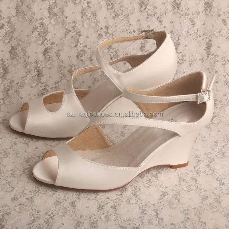 Peep Toe Wedge Shoes