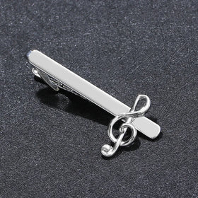 Simple Fashion Note Tie Clips Men's Metal Tie Clasp Daily Business Wedding Tie Clip Pin for Party Jewelry Gift (MD019)