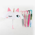 Wholesale Custom Pink Unicorn Lightweight Cute Cartoon Character Rain Sun Children Kids Umbrella for Girls and Boys