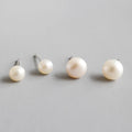 S925 Sterling Silver Natural Freshwater Pearl Earrings Simple Fine Jewelry Stud Earrings Fashion Earrings Women