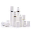 Custom logo 15ml 30ml 50ml pp White Airless Pump Bottle With Screw Cap