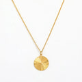 18k Gold Plated Round Gear Pendant Necklace Stainless Steel Necklace Wholesale Fast Shipping Jewelry