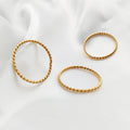 Dainty Stainless Steel Tiny Twisted Rope Ring Girl 18K Gold Plated Knuckle Wedding Rings Jewelry Women Stacking Ring