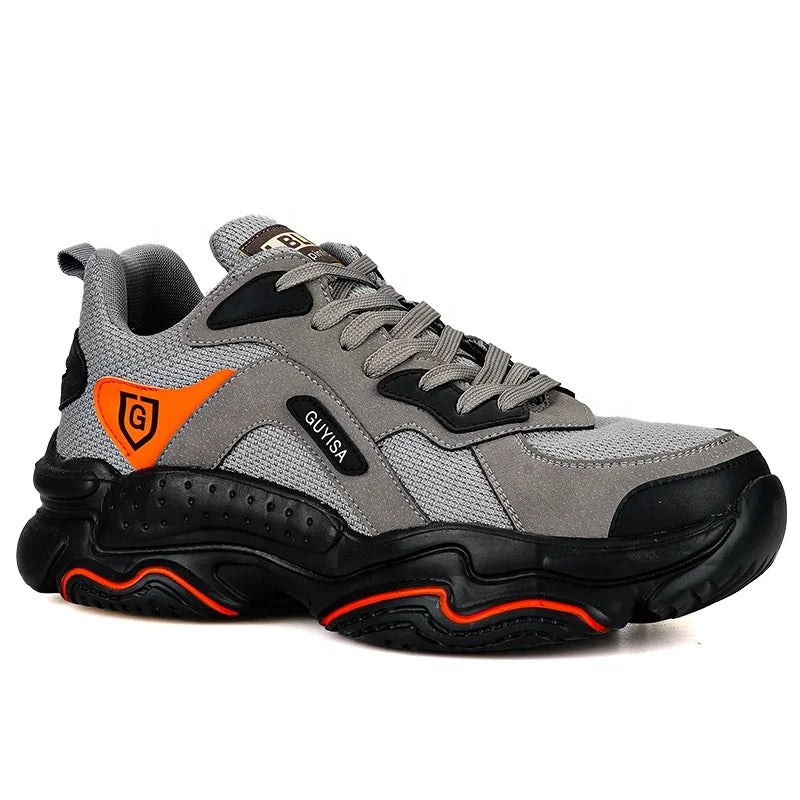 GUYISA Outdoor Safety Shoes Lightweight Steel Toe Safety Shoes Work