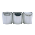 Free Sample 24/410 28/410 Shiny Silver Non-Spill Screw Cap White Plastic PP Aluminum Disc Top Cap for Shampoo Bottles