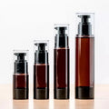 Eco Friendly Amber Empty PP Plastic Cosmetic Refillable Container Serum Lotion 15ml 30ml 50ml 80ml 100ml Airless Pump Bottle