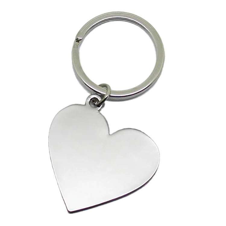 Wholesale Personalized Pendant Valentine Day Gift Custom Metal Key RIng Wedding Favor Design Logo Custom Heart Shaped Keychain