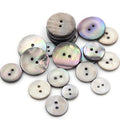 Button Vintage Plains Style Two Hole Round Flat Natural Black Mop Shell Buttons for Shirt Dress