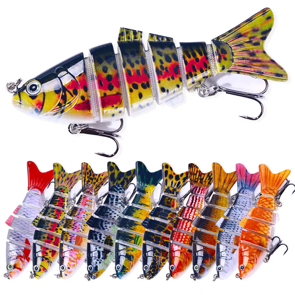 Hengjia 10cm 18g Multi-Jointed Fishing Lures Segmented Swimbait Hard Plastic Swimming Bait