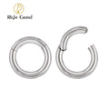Large Gauge ASTM F136 Titanium Hinged Segment Nose Hoop Ring Helix Earrings