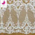 High Quality Embroidery White Bridal Tulle Lace Fabrics for European Style Dress HY1646