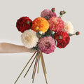 D-DAH001 Burnt Orange Flowers Dahlia Flower Artificial Real Touch Dahlia Orange Artificial Flower for Wedding Decoration