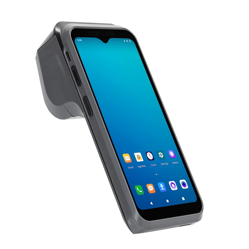 H3 6.2" Mobile POS Terminal With Thermal Printer Barcode Scanner Android 10 4+64GB PDA Reader Order Queue Machine