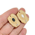 5Pcs Stainless Steel Enamel Zircon Inlaid Charms Pendants for DIY Necklace Findings Jewelry Accessories Wholesale