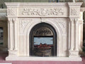 BOTON STONE Artificial Marble White Mantel Fireplace Decoration Stone Outdoor Fire Place